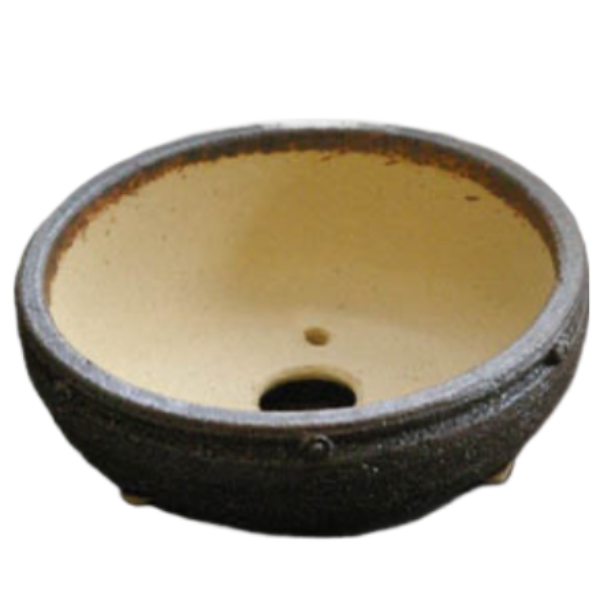 Shigaraki ware bowl, Bonsai pot, diameter 5.9 inch