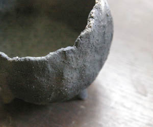 Carbonized Yashime Bowl, Akane Mayama, Bonsai Pot