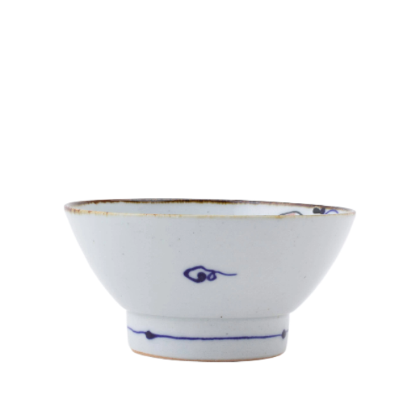 Crane Traditional Japanese Style Rice Bowl Set Ceramics