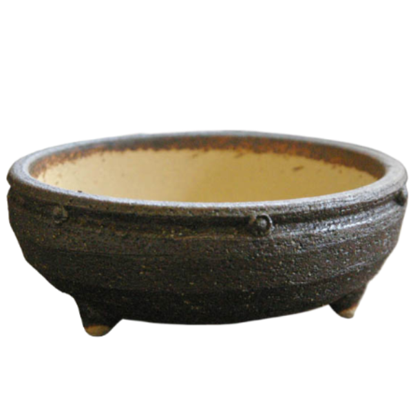 Shigaraki ware bowl, Bonsai pot, diameter 5.9 inch